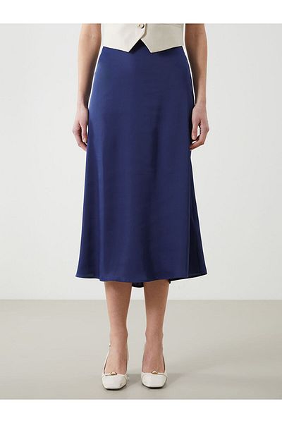 LC Waikiki Lcwaikiki Classic Standard Fit Straight A-Line Satin Women's Skirt