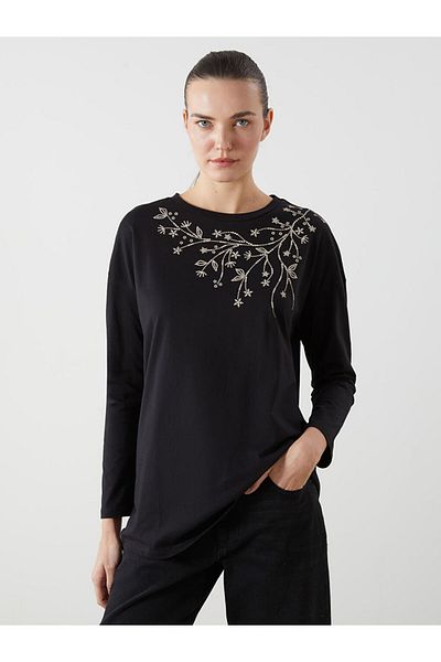 LC Waikiki Νέα σεζόν Crew Neck Floral Γυναικείο Τουνίκ - S5JG54Z8