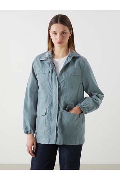 LC Waikiki Women's Raincoat with Stand Collar