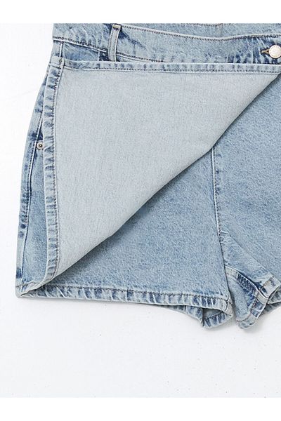 LC Waikiki Fusta pantaloni scurti de jeans pentru femei Standard Fit