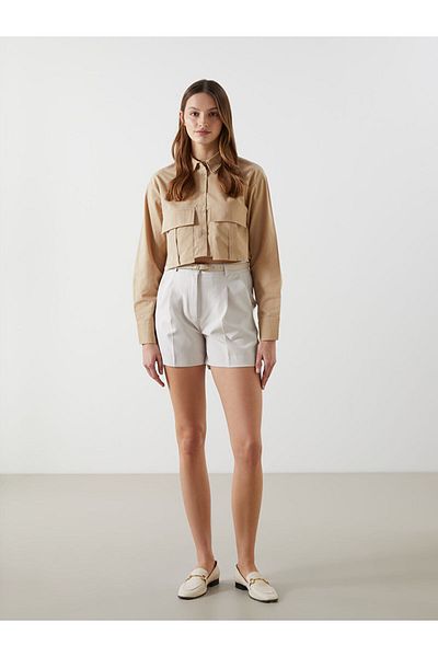LC Waikiki Νέα σεζόν Loose Fit Γυναικείο Σορτς με ζώνη μέσης - S5JT71Z8