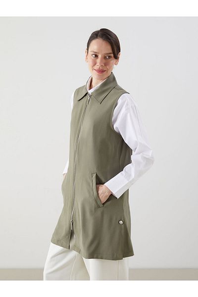 LC Waikiki Lcw Grace Jacket Collar Women's Classic Vest