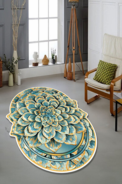 CAPPİO HALI Dijital Baskılı Makinada yıkanabilir Salon Halısı Mutfak Halısı Y...