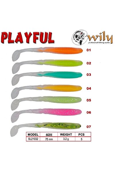 PLAYFUL Silicone Feed CL:5 75mm 3.2gr Pcs:5