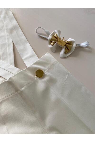 tubibebe Krem & Gold Salopet - Prens Papyon Takımı