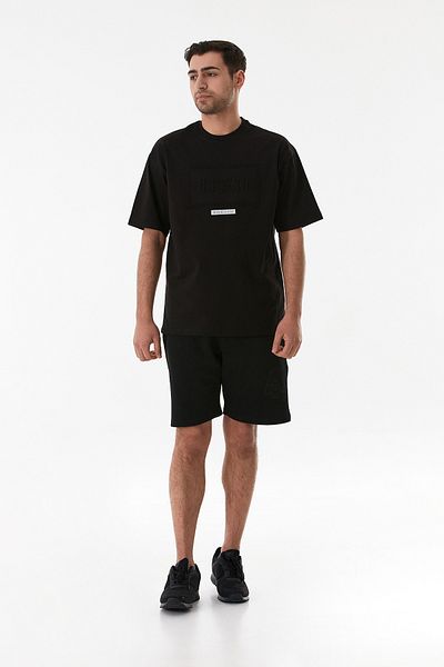Fulla Moda Σύνθημα ανάγλυφο T-Shirt με λαιμόκοψη