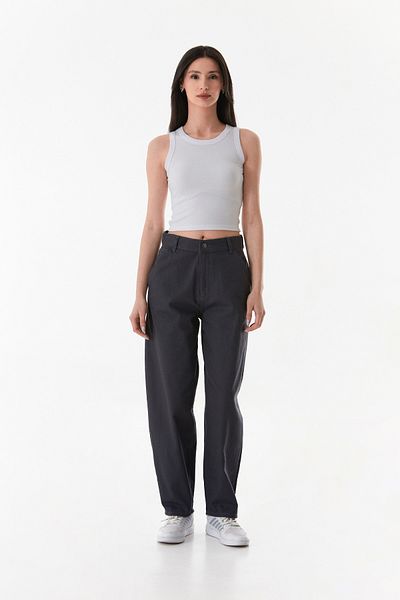 Fulla Moda Zippered High Waist Gabardine Shalwar Trousers