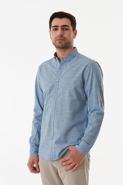 Fulla Moda Πουκάμισο με ριγέ κουμπιά