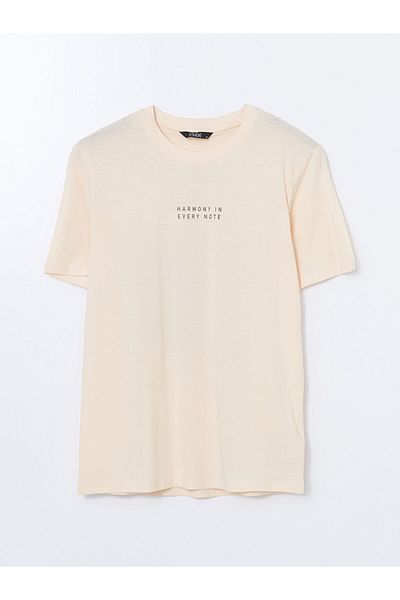 LC Waikiki Ανδρικό μπλουζάκι XSIDE Crew Neck με στάμπα χτενισμένο βαμβακερό