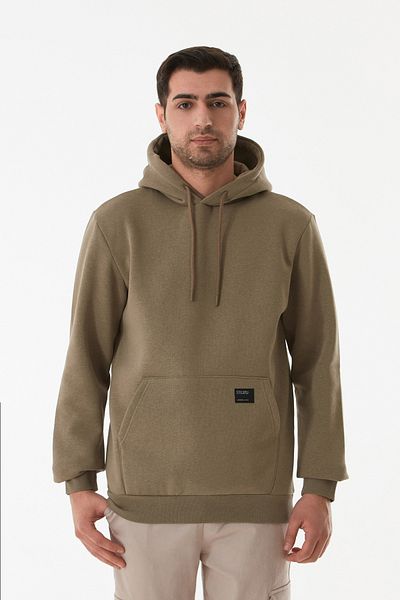 Fulla Moda Φούτερ με κουκούλα 3 κλωστών Basic Kangaroo Pocket