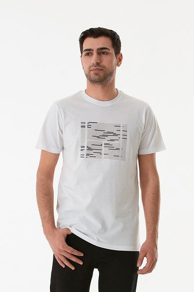 Fulla Moda Μπλουζάκι με ανάγλυφο εμπριμέ με λαιμόκοψη
