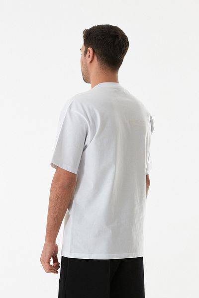 Fulla Moda Basic T-Shirt με μονή τσέπη με λαιμόκοψη