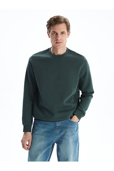LC Waikiki Ανδρικό φούτερ με μακρυμάνικο εμπριμέ LCWAIKIKI Basic Crew Neck