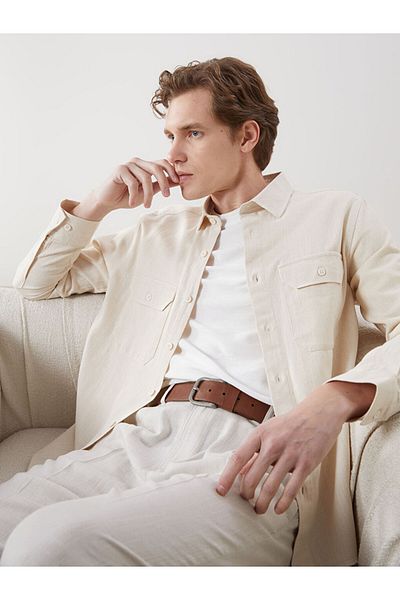 LC Waikiki Ανδρικό μακρυμάνικο πουκάμισο LCWAIKIKI Classic Comfortable Fit