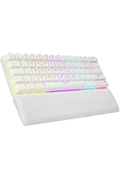 Rampage Ally K11 Rainbow Q Bilek Destekli Red Switch Gaming Oyuncu Klavye Beyaz