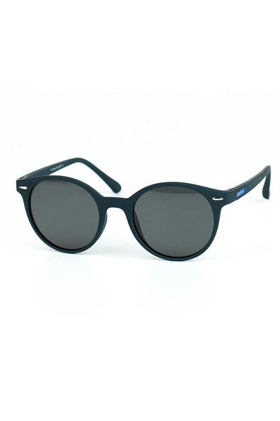 Di Caprio Unisex Navy Blue Polarized Protected Oval Model Sunglasses
