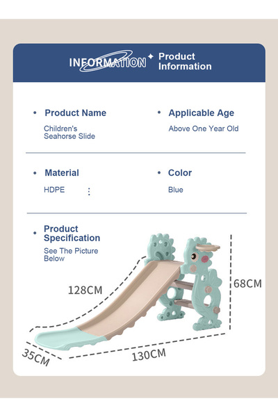 Ma Baby Kids Slide Indoor and Outdoor Home Small Playground Toys with Ball Frame Basketball