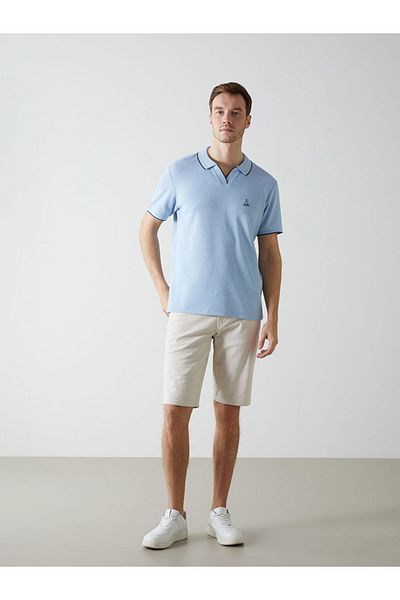 LC Waikiki Tricou pentru bărbați cu mânecă scurtă cu gât polo LCW ECO brodat