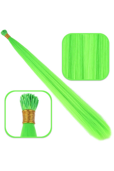 Generic Brand Synthetic Fiber Beads Colorful / Neon Green / 100 Pieces