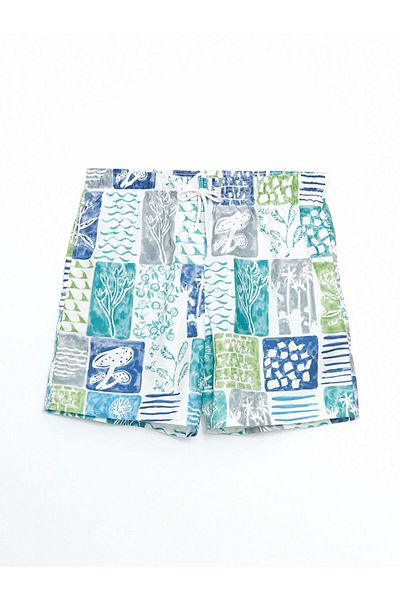 LC Waikiki Kisa Boy Patterned Men's Sea Sortu Beige Blue