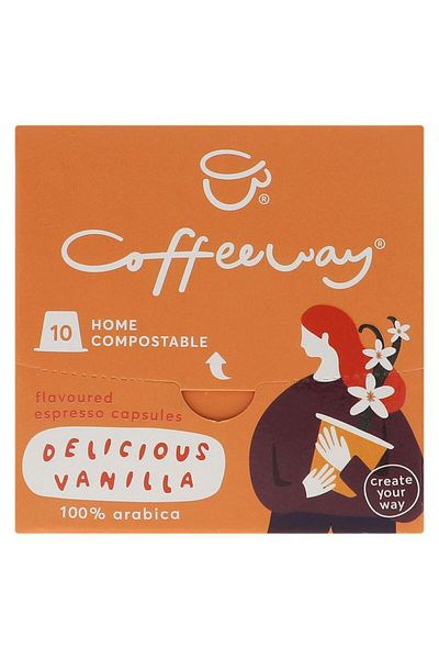 Coffeeway Delicious Vanilla Flavored Coffee Pods (10 x 50g)