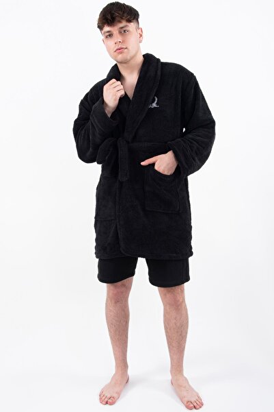 Zeynep Tekstil Rob | Wellsoft Peluş Erkek Sabahlık Polar | Robdeşambr | Bornoz