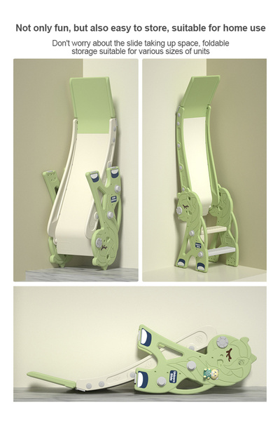 KidLe Kid Slide for Toddler Indoor Slide Outdoor Playground Climber Slide Playset Light Green