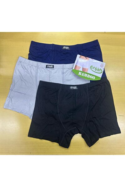 Lüx Er-şah Under Wear Erkek Bambu Karışık 3'Lü Lastikli Boxer 802