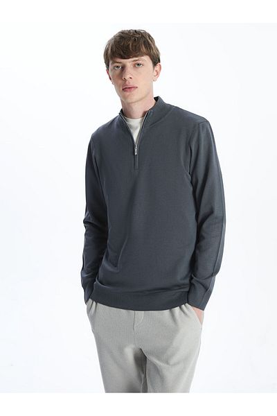 LC Waikiki High Collar Long Sleeve Men's Knitwear Sweater