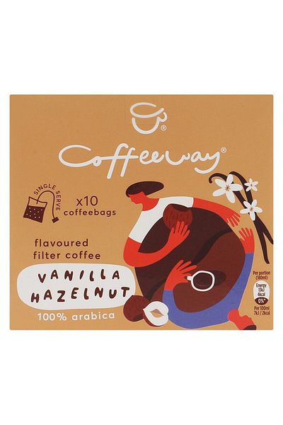 Coffeeway Vanilla Hazelnut Flavored Coffee Bags (10 x 75g)
