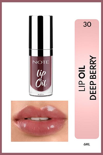 NOTE Lip Oil Moisturizing and Glossy Lip Care Oil - 30 Deep Berry - Purple