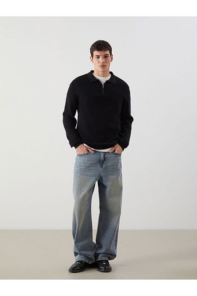 LC Waikiki Polo Neck Long Sleeve Men's Knitwear Sweater
