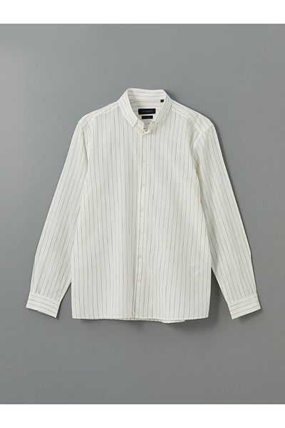 LC Waikiki Slim Fit Long Sleeve Striped Poplin Men's Shirt