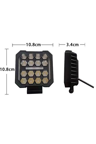 C9 Angel Çakarlı Turuncu Metal Beyaz Gündüz Ledi Beyaz Renk Çalışma Lambası 10 Led