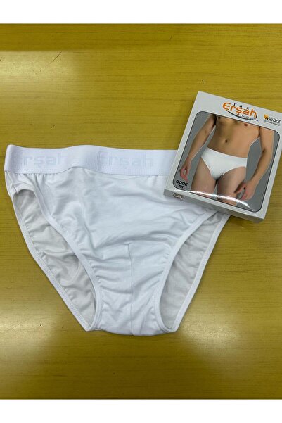 Lüx Er-şah Under Wear Erkek Beyaz Modal Yazılı Slip 701