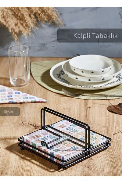 Jet's Home Луксозна квадратна поставка за салфетки от неръждаема стомана