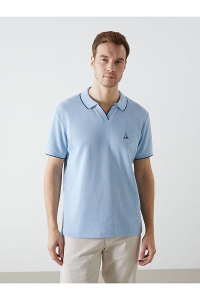 LC Waikiki Tricou pentru bărbați cu mânecă scurtă cu gât polo LCW ECO brodat