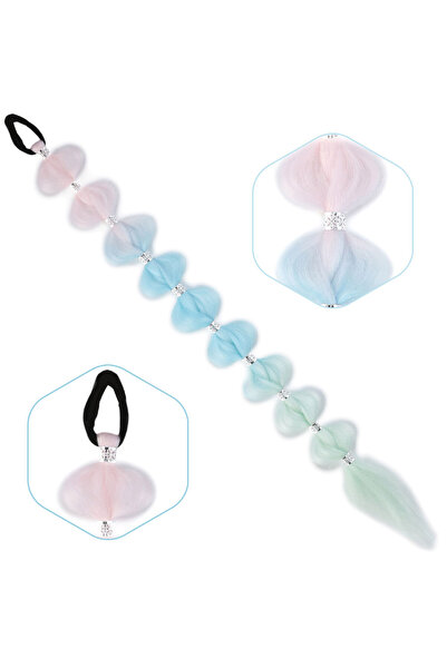 Afrodit Giyim ذيل حصان مرن مع إكسسوارات مضفرة / ACM08