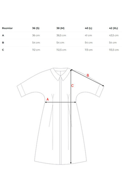 Stylove A shirt dress with pleats at the waist