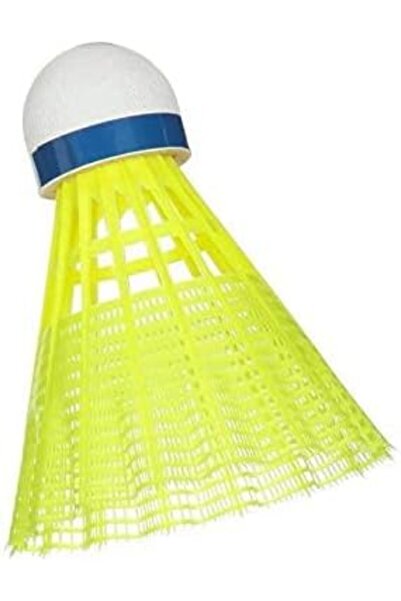 YONEX ريشة مافيس 300 المصنوعة من النايلون | صفراء | عبوة من 6 قطع | غطاء أزرق | طيران يشبه الريش | متينة