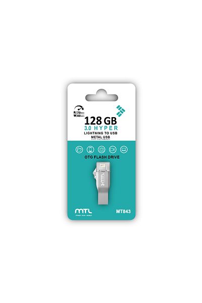 MTL 128 Gb Otg USB Flash Memory Mt843 Compatible with iPhone and iPad