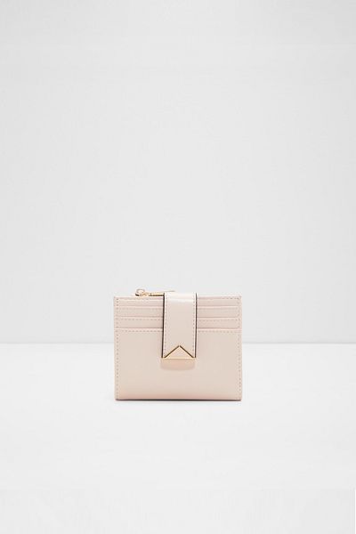 Aldo Ziras - Women's Faux Leather Pink Top Zipper Closure Wallet