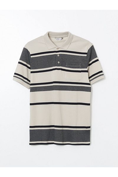 LC Waikiki Ανδρικό μπλουζάκι LCWAIKIKI Classic Polo Collar ριγέ