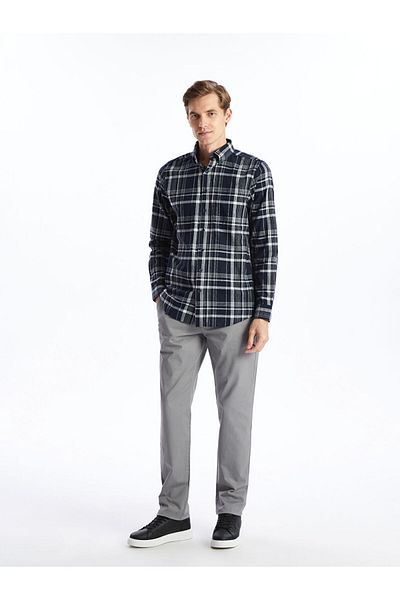 LC Waikiki Regular Fit Long Sleeve Plaid Men's Shirt