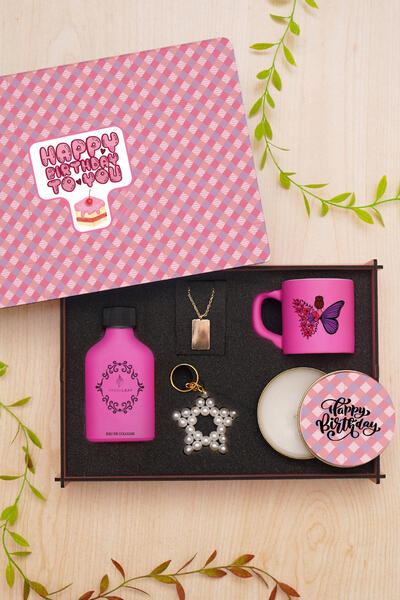 Genel Markalar Happy Birthday Ahşap Kutulu Kadın Hediye Seti & Fincan, Kolony...