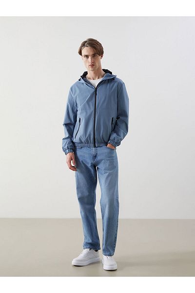 LC Waikiki Standard Mold Hooded Men's Raincoat