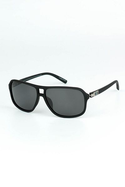 Di Caprio Men's Gray Polarized Protected Geometric Model Sunglasses