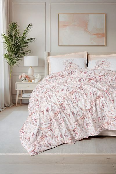 Cotton Box Serava Salmon Bohemian Single Duvet Cover Set