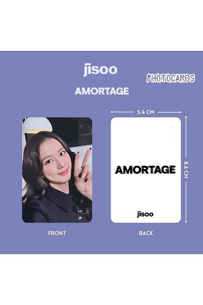Kpop Dünyasi Jisoo Blackpink "Amortage" Photocards Set Pob 3