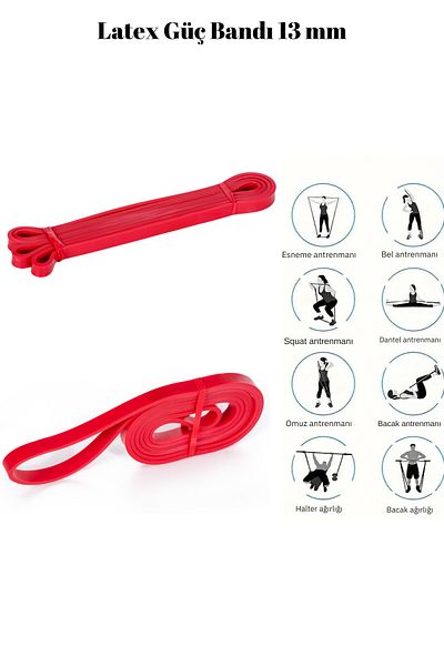 welcomein Latex Power Band Resistance Rubber Fitness Pilates Conditioning Crossfit Slimming Band